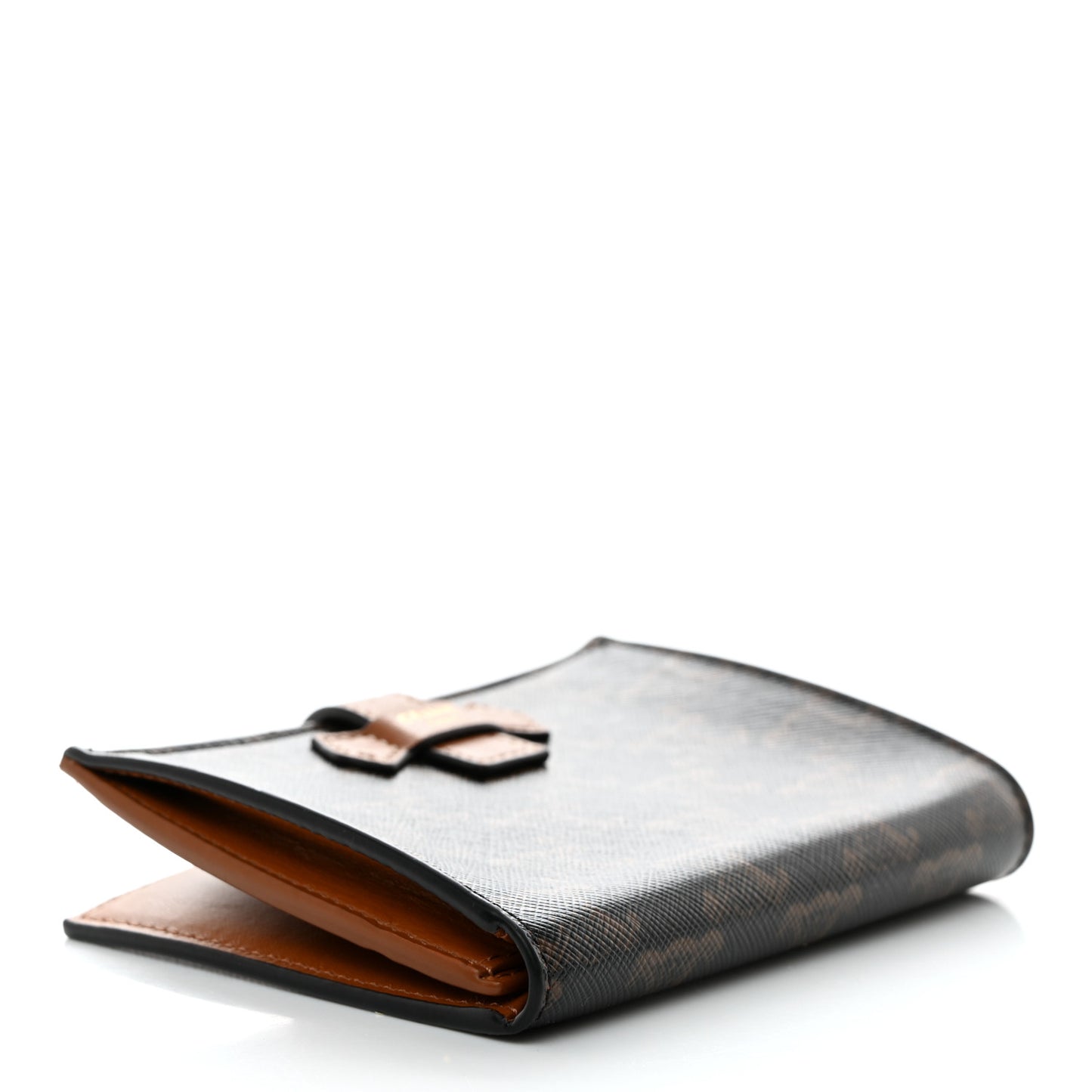 Canvas Triomphe Medium Strap Wallet Tan