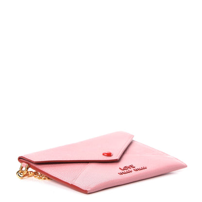 Miu Miu Goatskin Madras Love Wristlet Pouch Orchidea 4 of 11