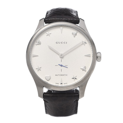 Gucci Stainless Steel Alligator 40mm G-Timeless Charm Automatic Watch 1 of 6