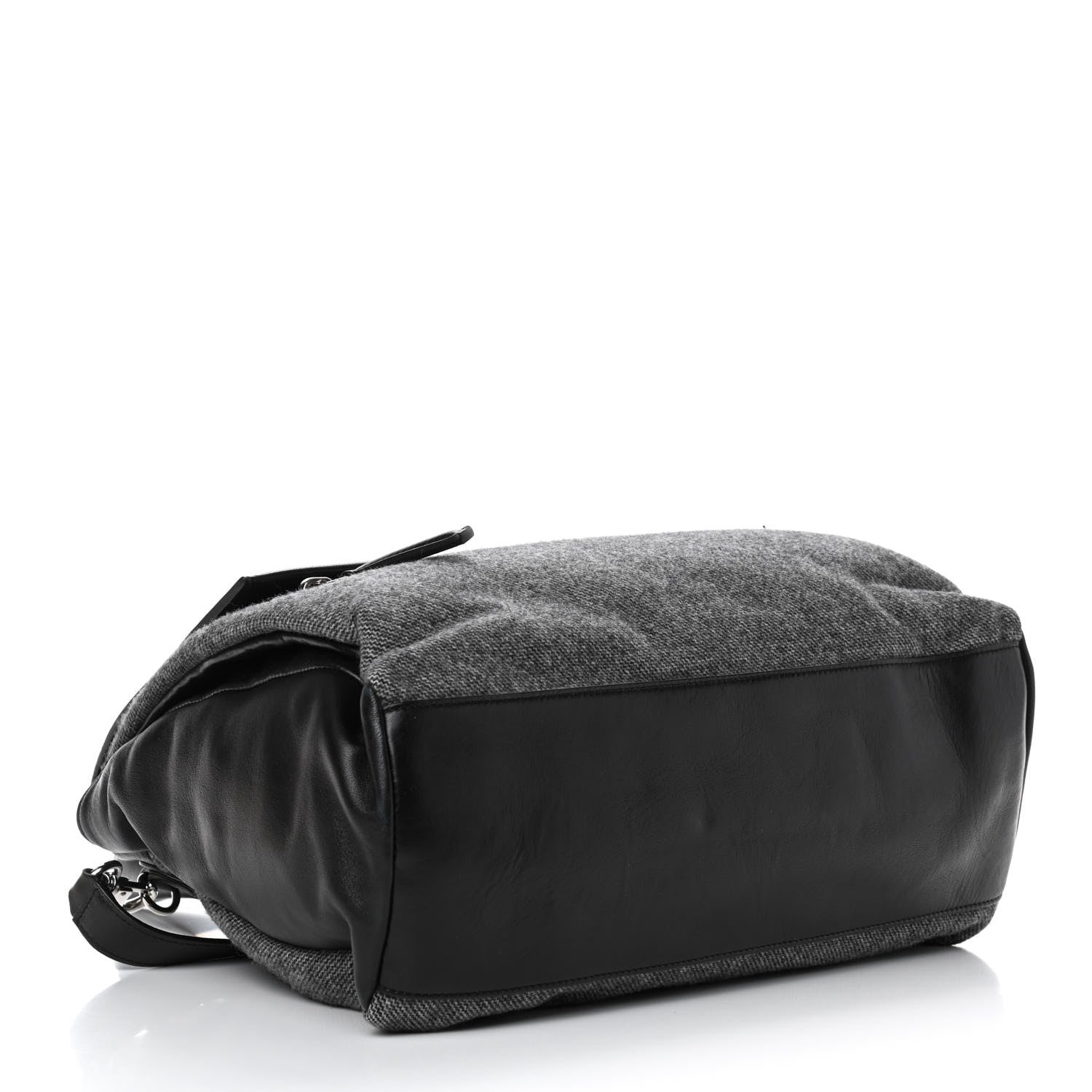 Givenchy Tweed Wool Calfskin Medium Pandora Pure Flap Bag Dark Grey Black 3 of 4