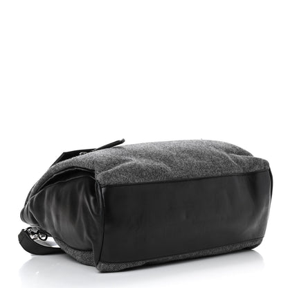 Givenchy Tweed Wool Calfskin Medium Pandora Pure Flap Bag Dark Grey Black 3 of 4