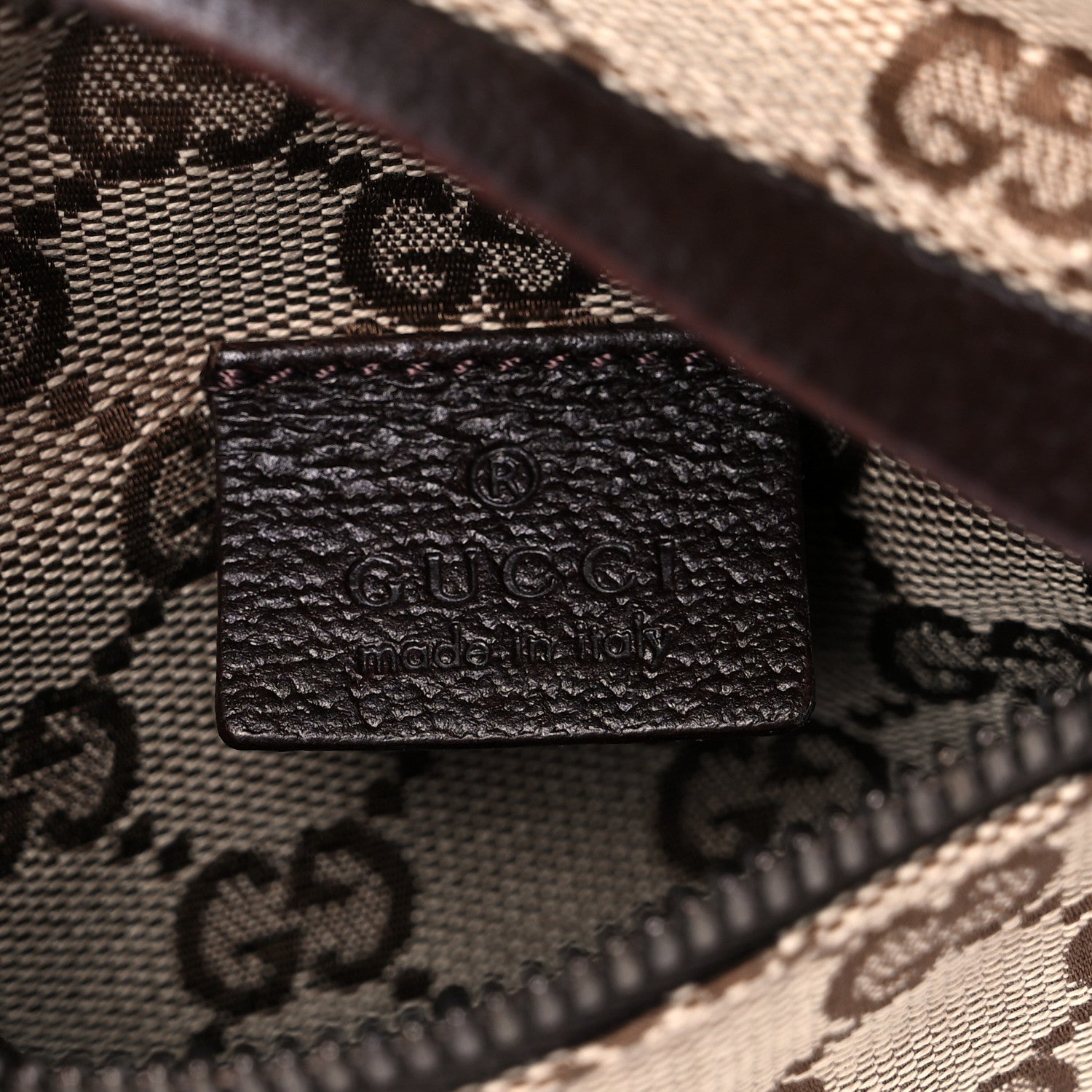 Gucci GG Monogram Web Double Pocket Belt Bag Dark Brown 6 of 12