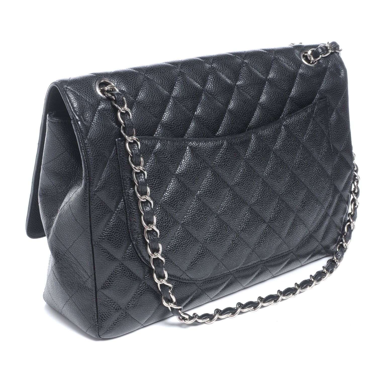 Chanel Caviar Maxi Single Flap Black 10 of 12