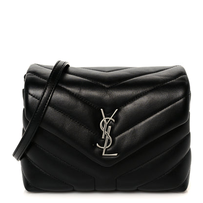 Saint Laurent Calfskin Y Quilted Monogram Toy Loulou Crossbody Bag Black 1 of 11