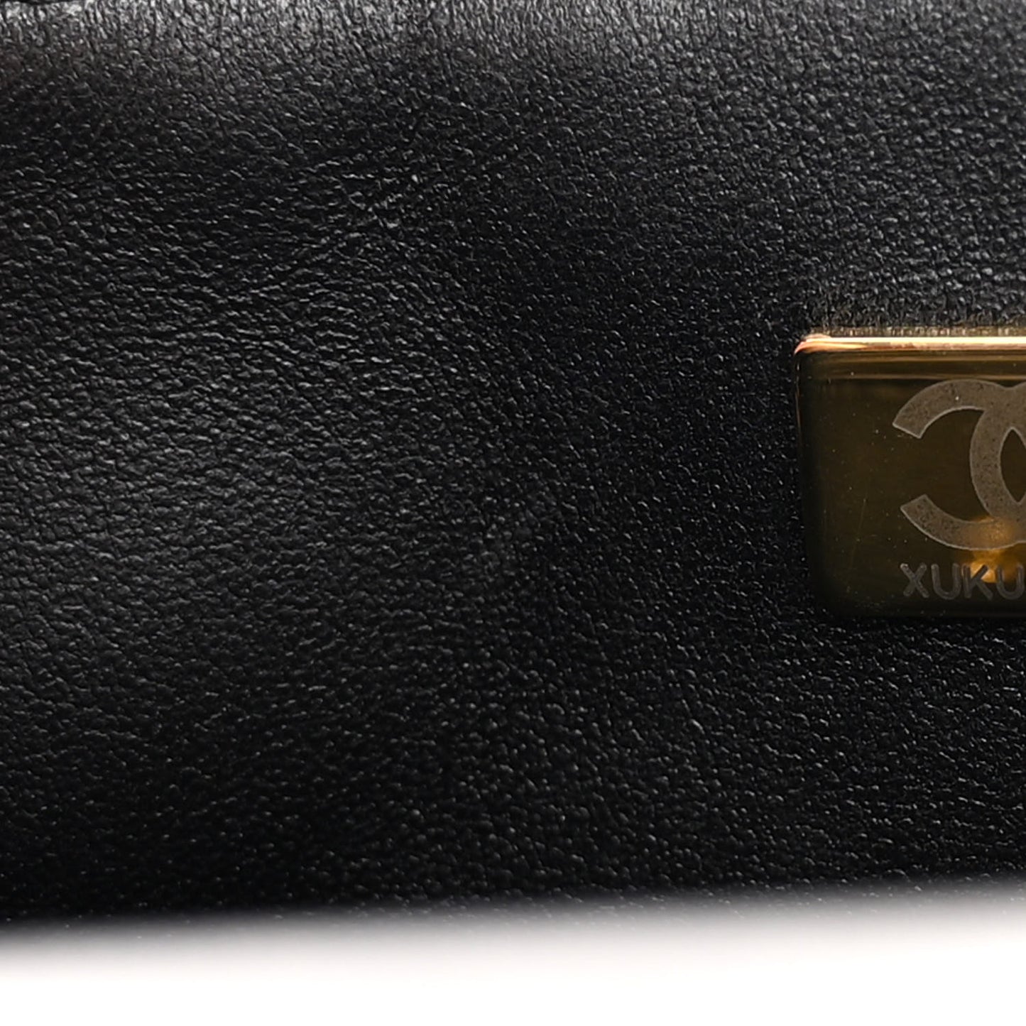 Lambskin Quilted Metal Mini Top Handle Rectangular Flap Black