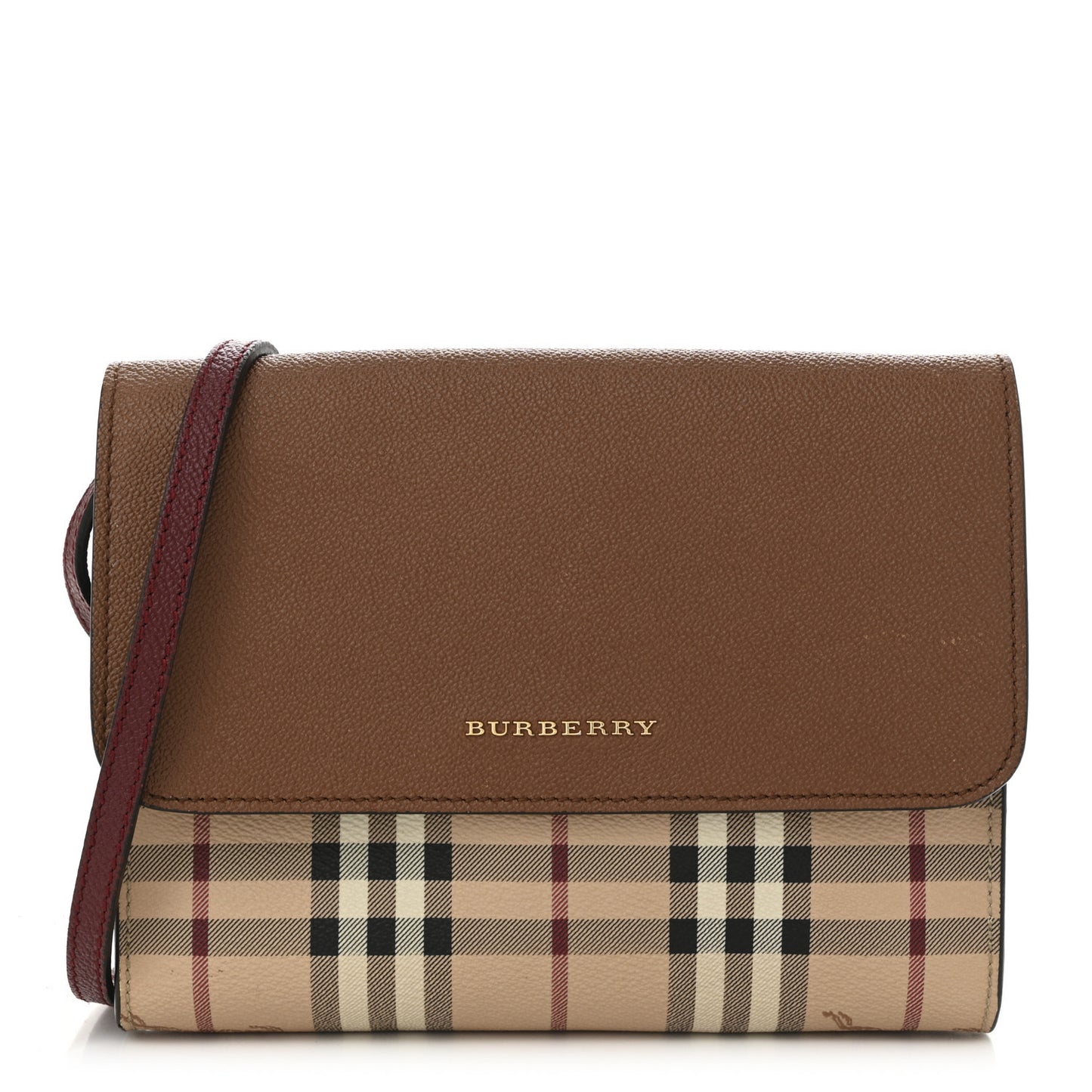Haymarket Check Small Loxley Crossbody Bright Toffee