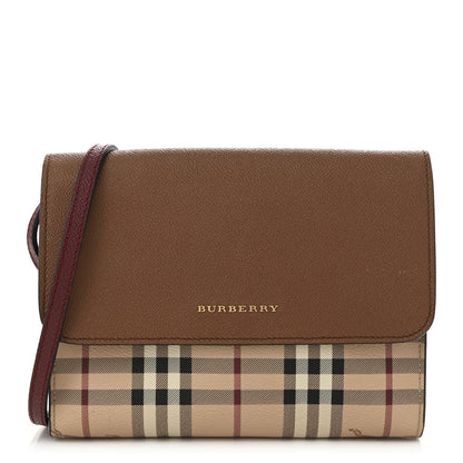 Burberry Haymarket Check Small Loxley Crossbody Bright Toffee 1 of 11