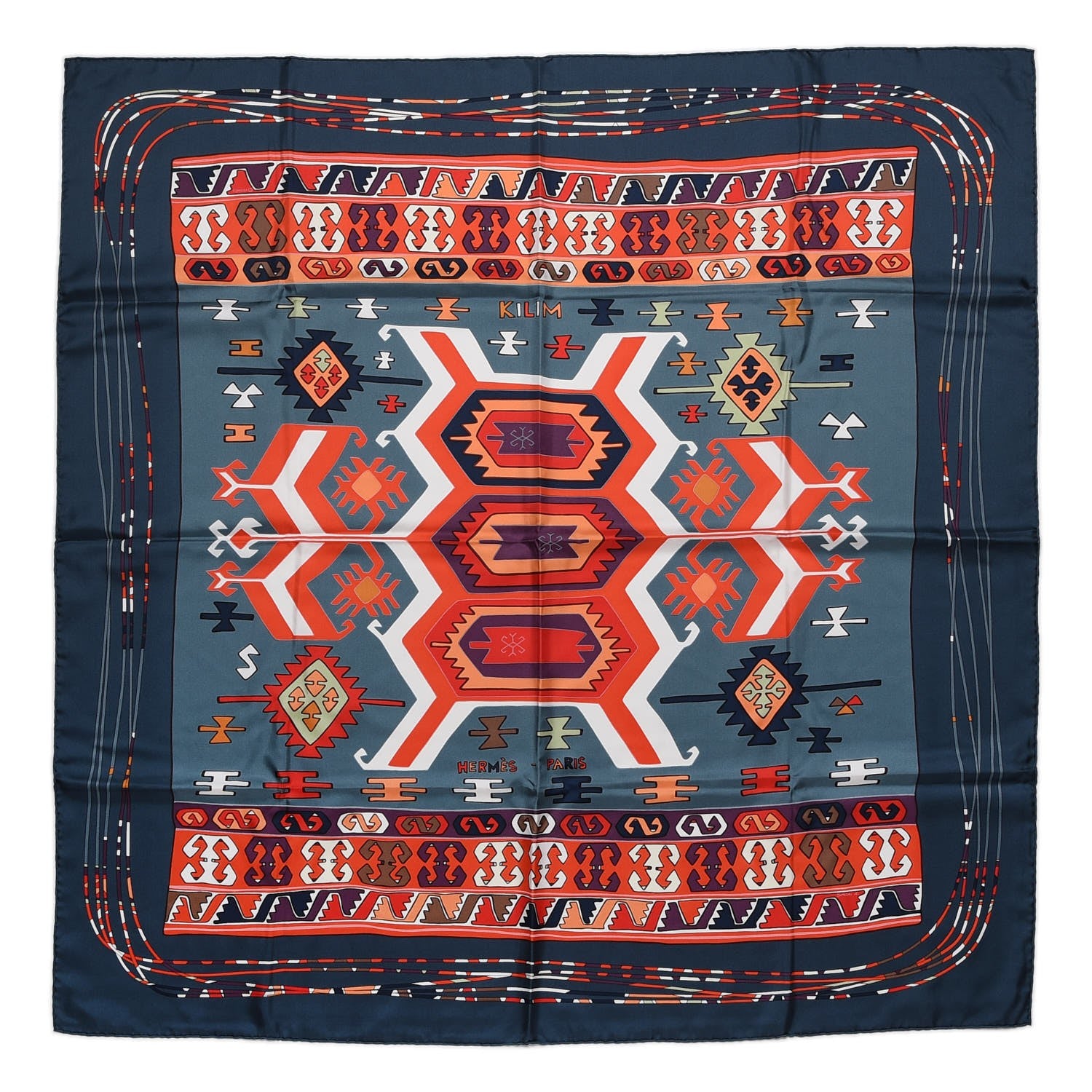 Hermes Silk Kilim Scarf 90 1 of 4