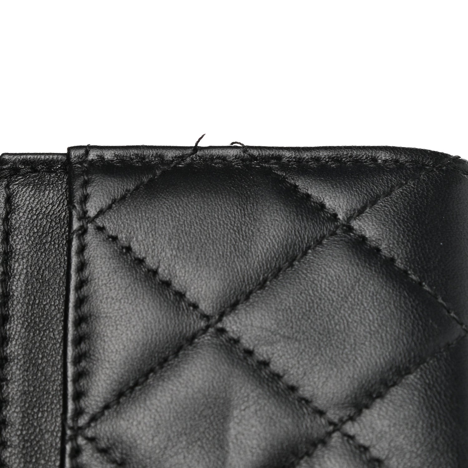 Chanel Lambskin Quilted Flap Card Holder Wallet Black 8 of 9