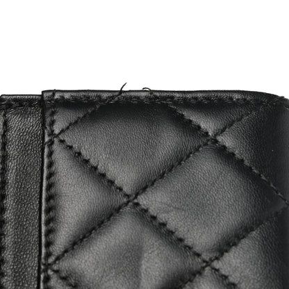Chanel Lambskin Quilted Flap Card Holder Wallet Black 8 of 9