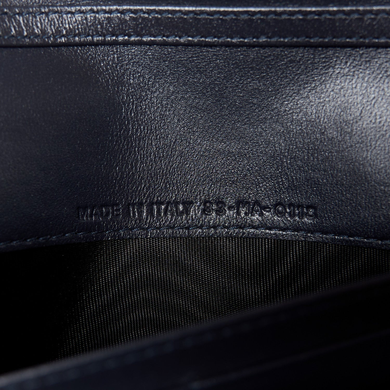 Christian Dior Metallic Patent Micro-Cannage Diorama Croisiere Chain Wallet Blue 7 of 10