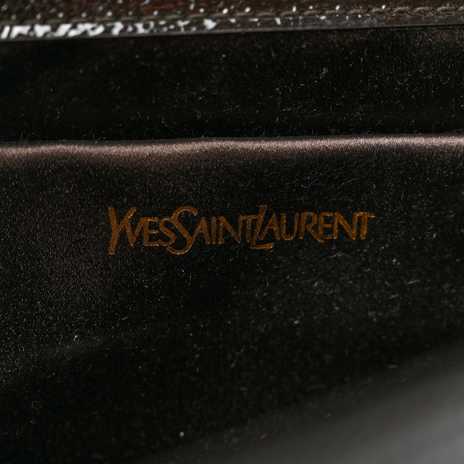 Saint Laurent Textured Patent Calfskin Large Belle De Jour Clutch Dark Brown 6 of 7