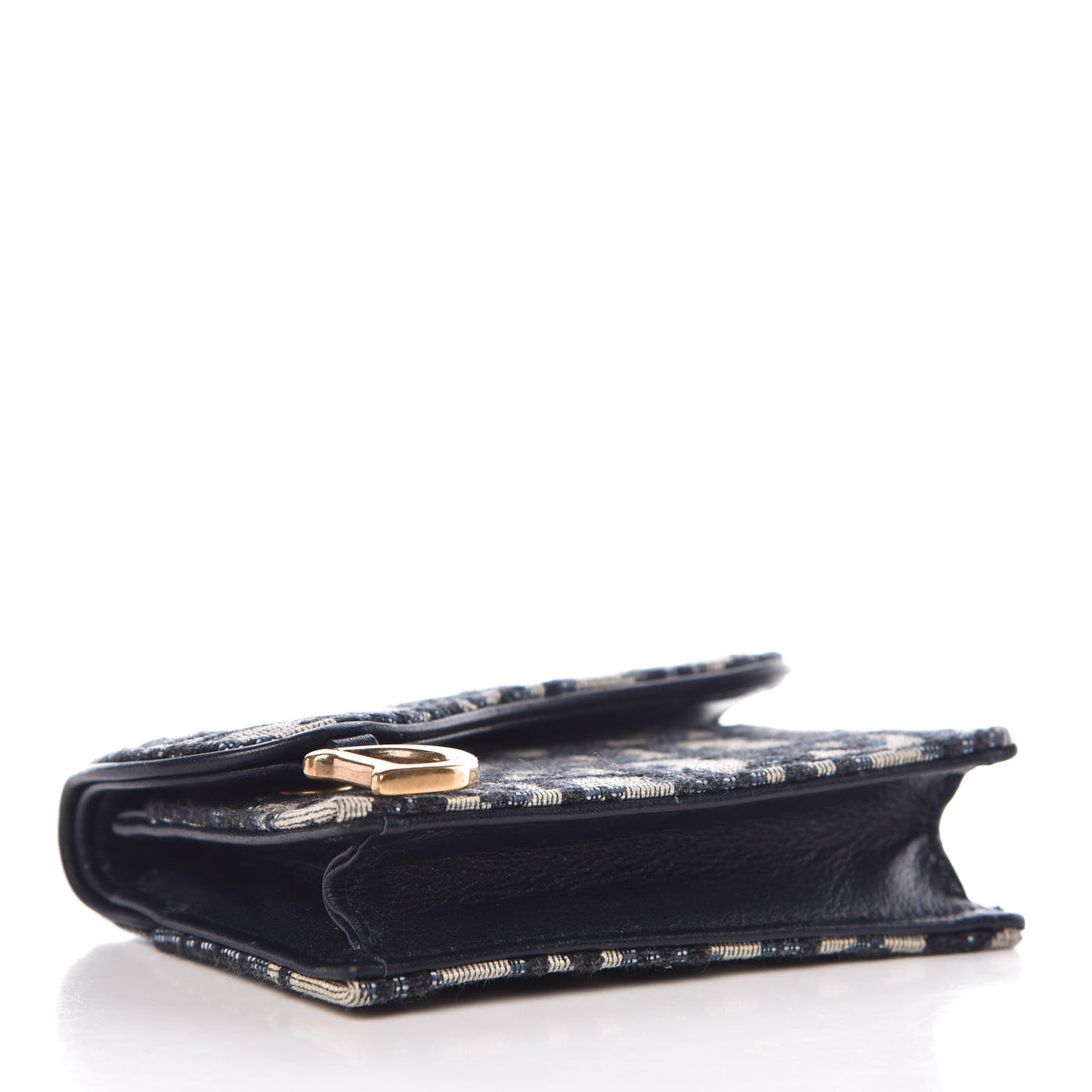 Oblique Saddle Card Holder Blue