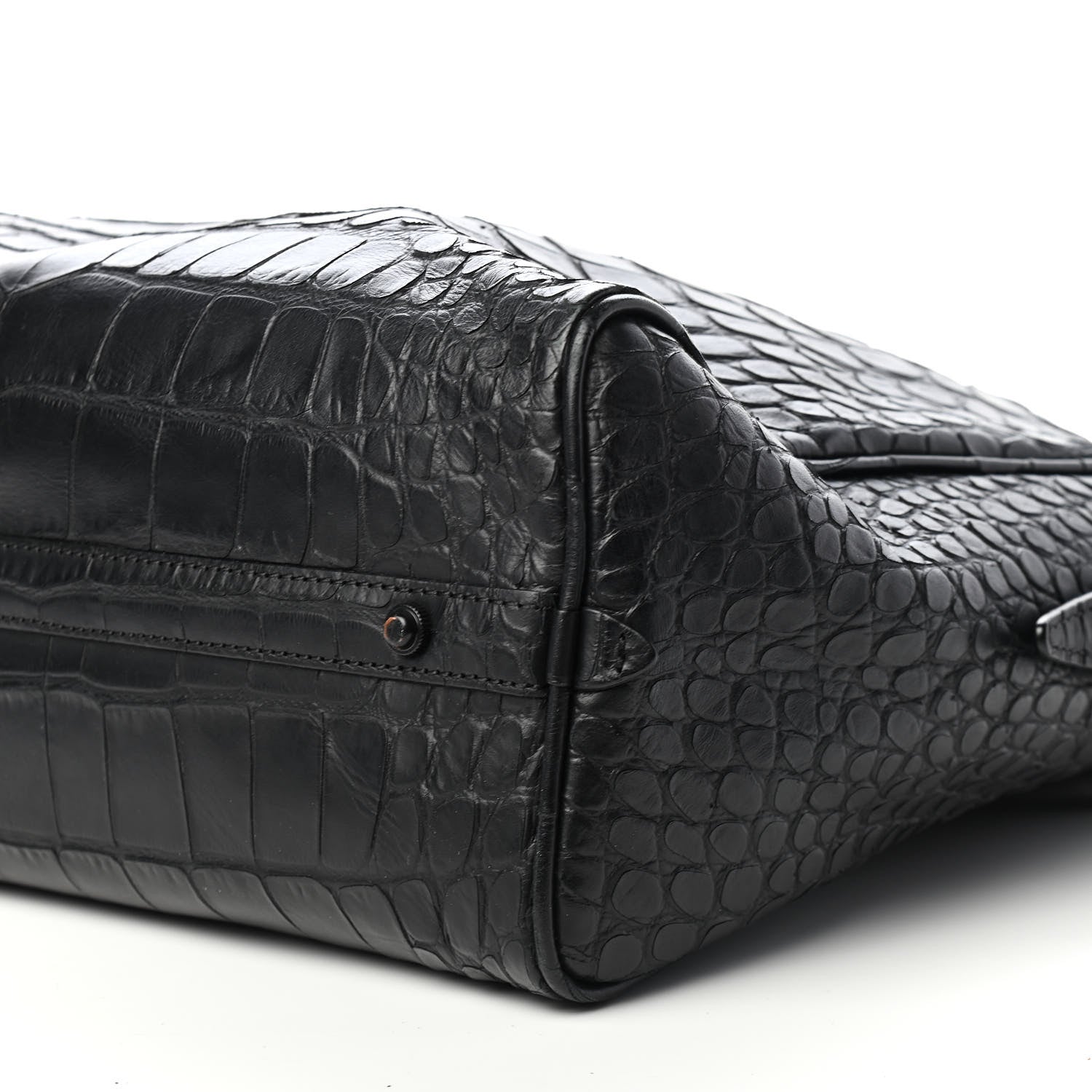 3.1 Phillip Lim Crocodile Embossed Large Ryder Satchel Black 6 of 8