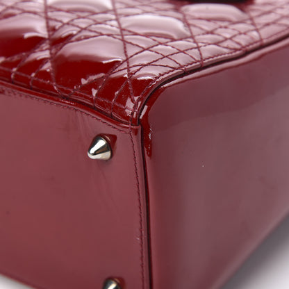 Christian Dior Patent Cannage Medium Lady Dior Red 10 of 11