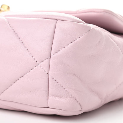 Chanel Lambskin Quilted Large Chanel 19 Flap Light Pink 10 of 10