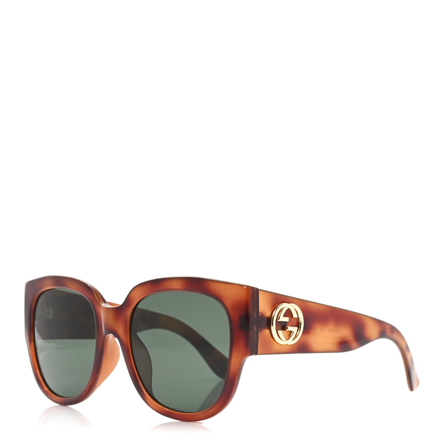Gucci Acetate Square Frame Sunglasses GG0142SA Tortoise Tortoise 1 of 7