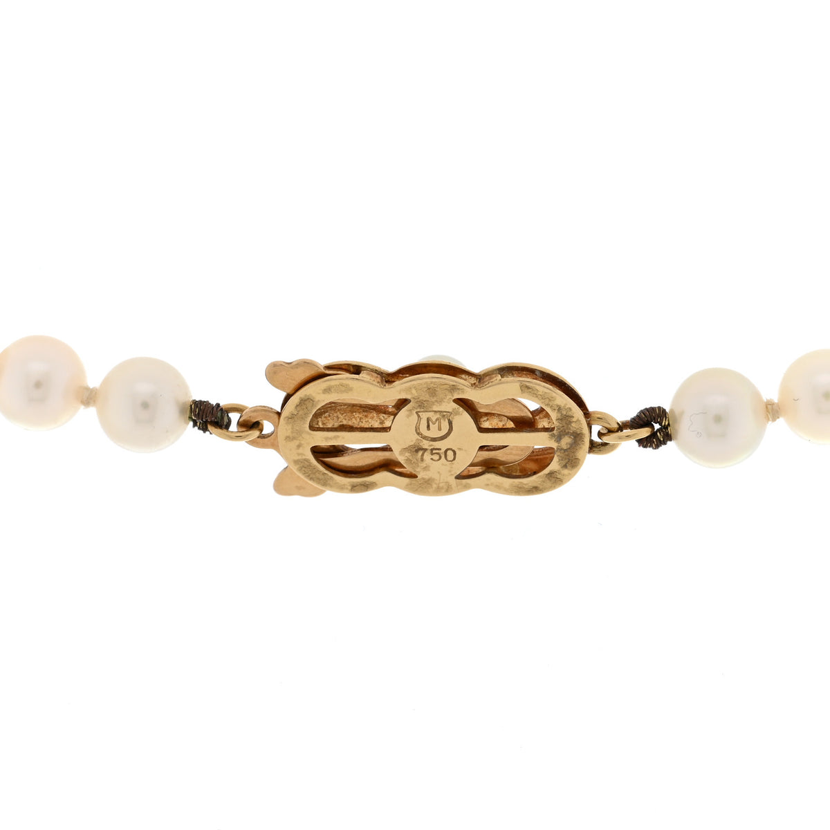 18K Yellow Gold Akoya Cultured Pearl 5-5.5mm Strand Necklace