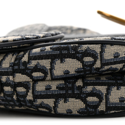 Christian Dior Oblique Saddle Bag Blue 9 of 11