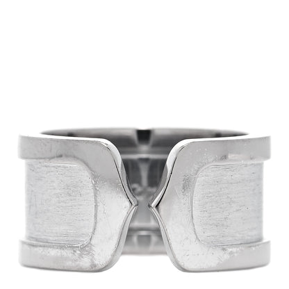 Cartier 18K White Gold 10mm Logo De Cartier Ring 49 4.75 2 of 8