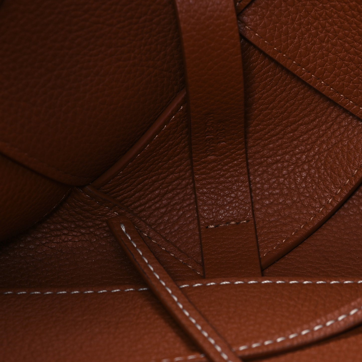 Soft Grained Calfskin Woven Basket Bag Tan