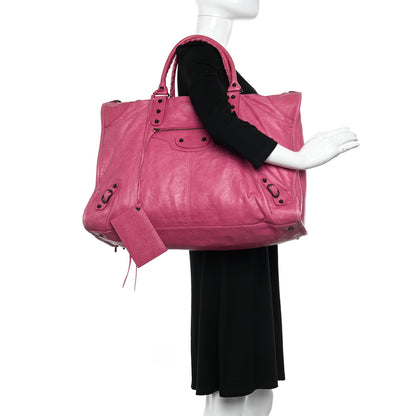 Balenciaga Agneau Classic Hardware Weekender Cyclamen Fucsia 2 of 12