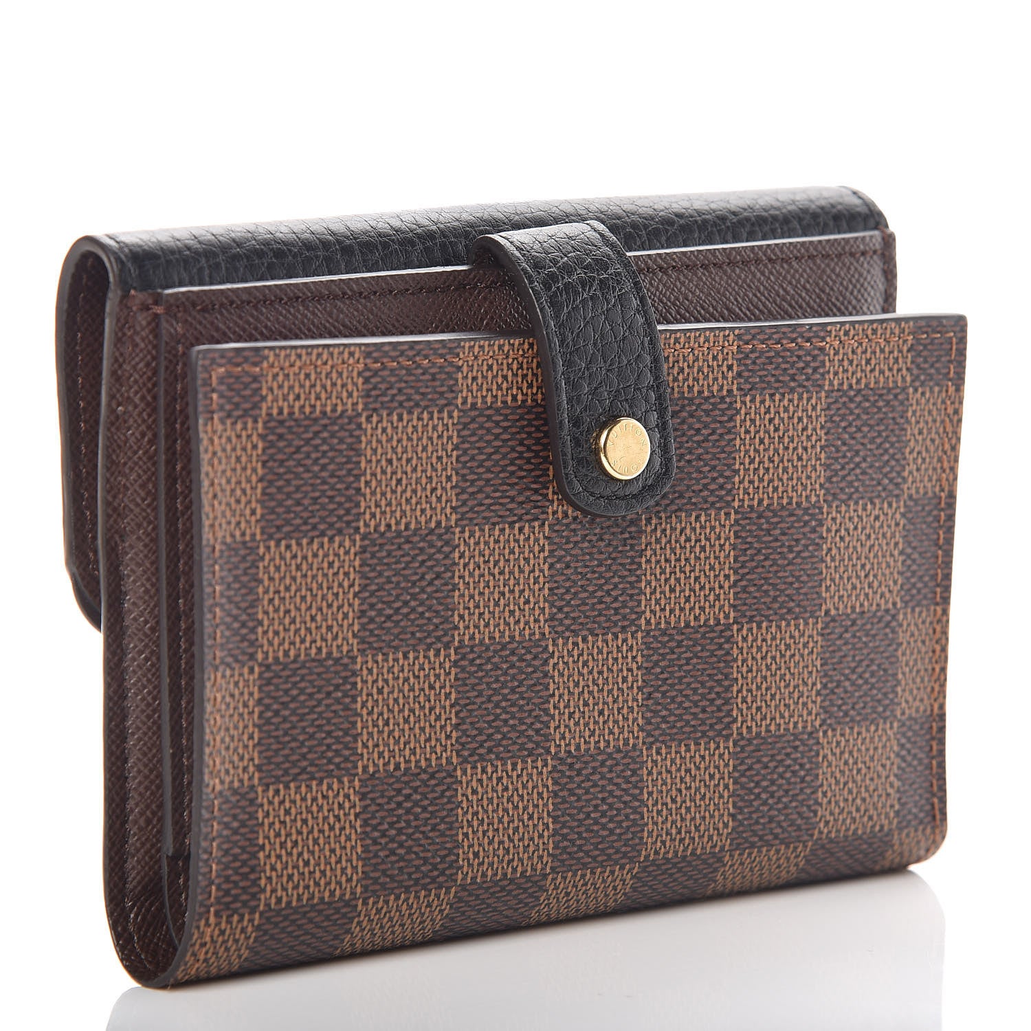 Louis Vuitton Damier Ebene Normandy Compact Wallet Black 3 of 9