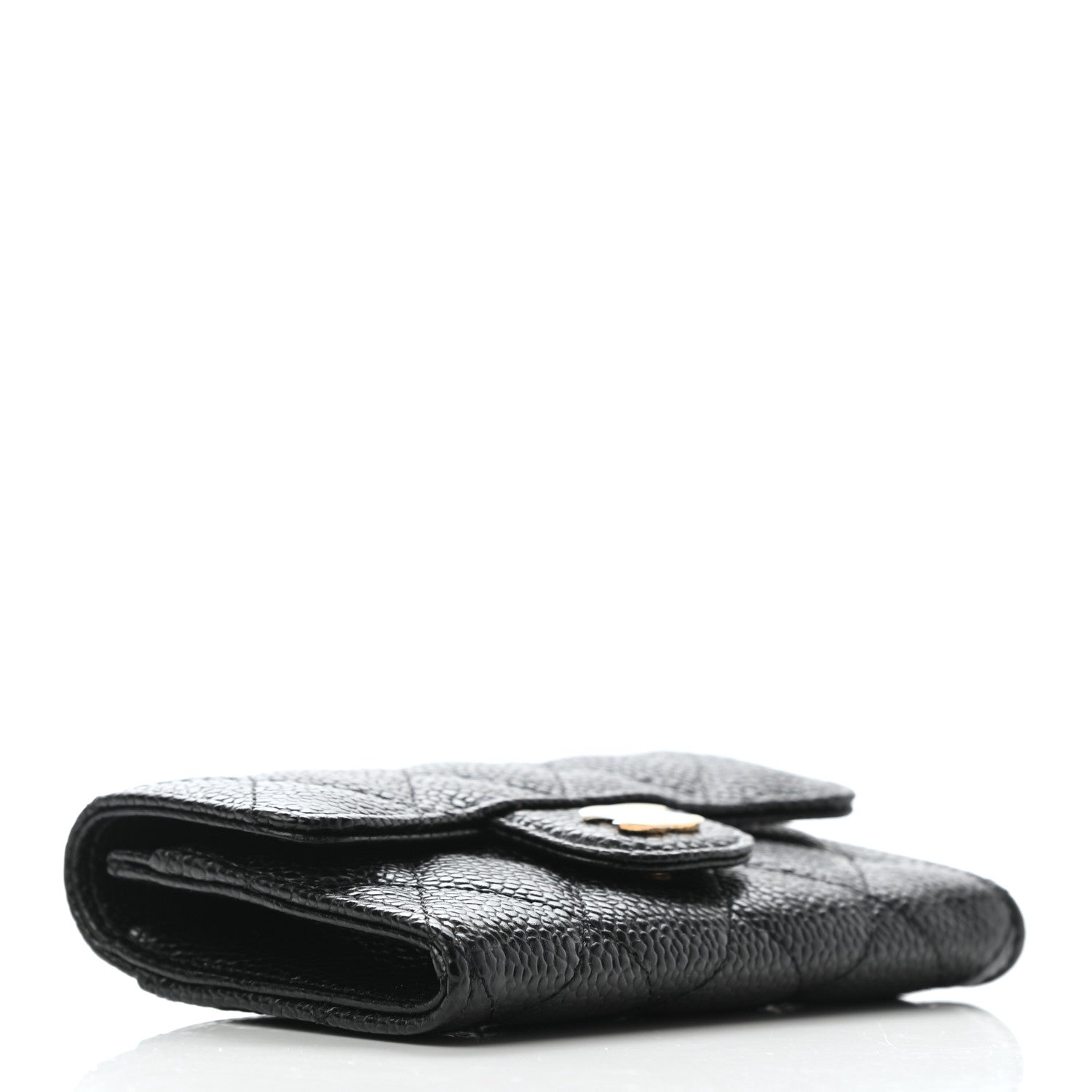 Chanel Caviar Quilted Flap Card Holder Wallet Black 4 of 8