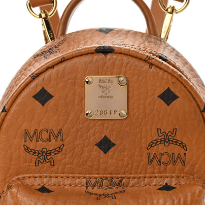 MCM Visetos Side Stud X-Mini Stark Backpack Cognac 7 of 10