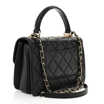 Chanel Lambskin Quilted Small Trendy CC Dual Handle Flap Bag Black 3 of 10