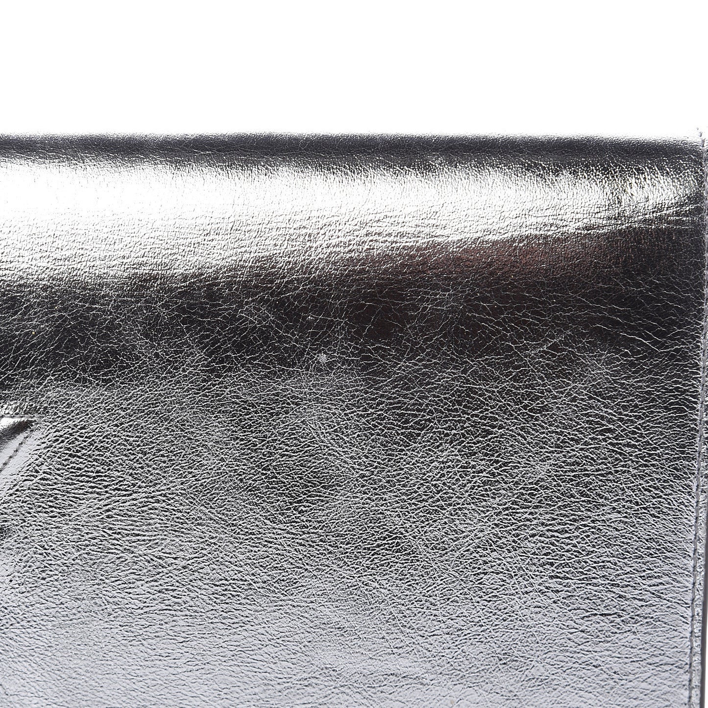 Metallic Calfskin Monogram Large Belle De Jour Clutch Silver