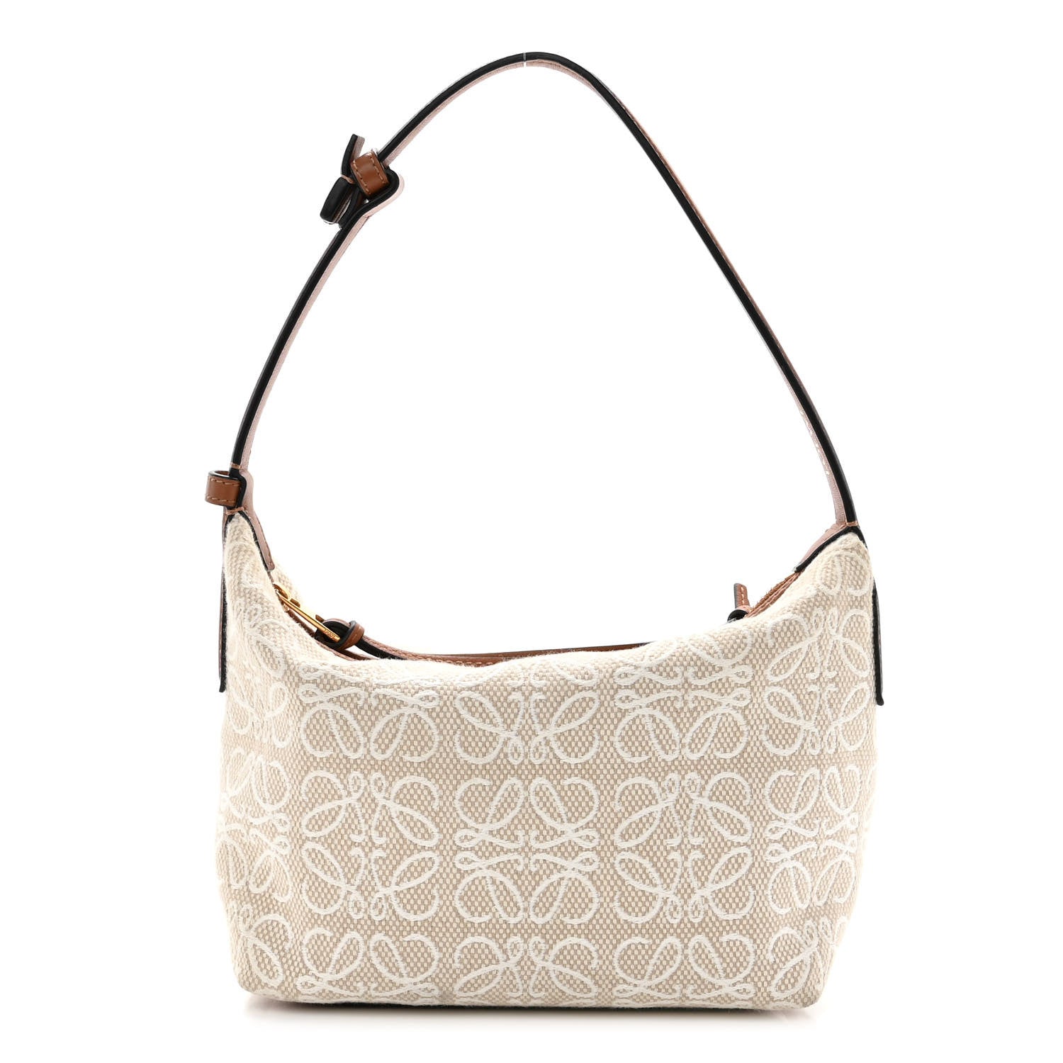 Loewe Jacquard Anagram Calfskin Small Cubi Bag Ecru Tan 1 of 10