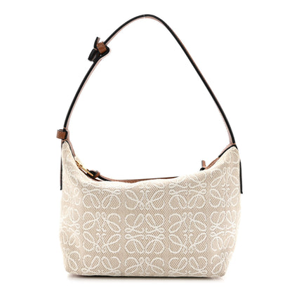 Loewe Jacquard Anagram Calfskin Small Cubi Bag Ecru Tan 1 of 10