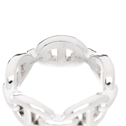 Hermes Sterling Silver PM Chaine d'Ancre Enchainee Band Ring 52 6 5 of 7