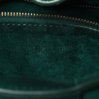 Bottega Veneta Suede Maxi Intrecciato Padded Chain Cassette Crossbody Bag Emerald Green 6 of 10