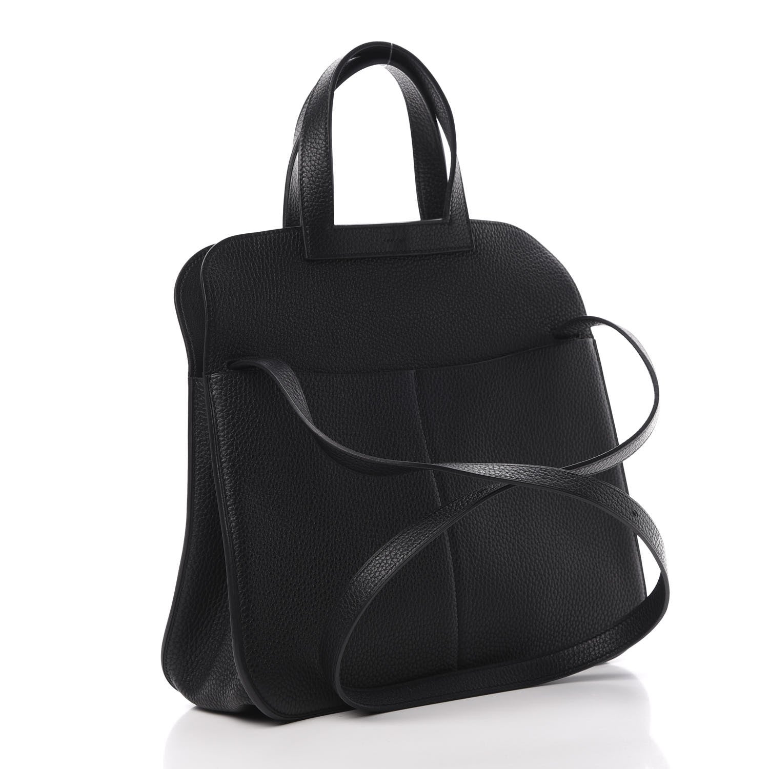 Hermes Taurillon Clemence Halzan 31 GM Black 6 of 14