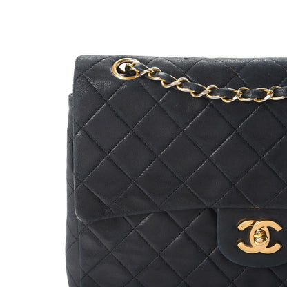 Chanel Lambskin Quilted Medium Double Flap Black 10 of 20