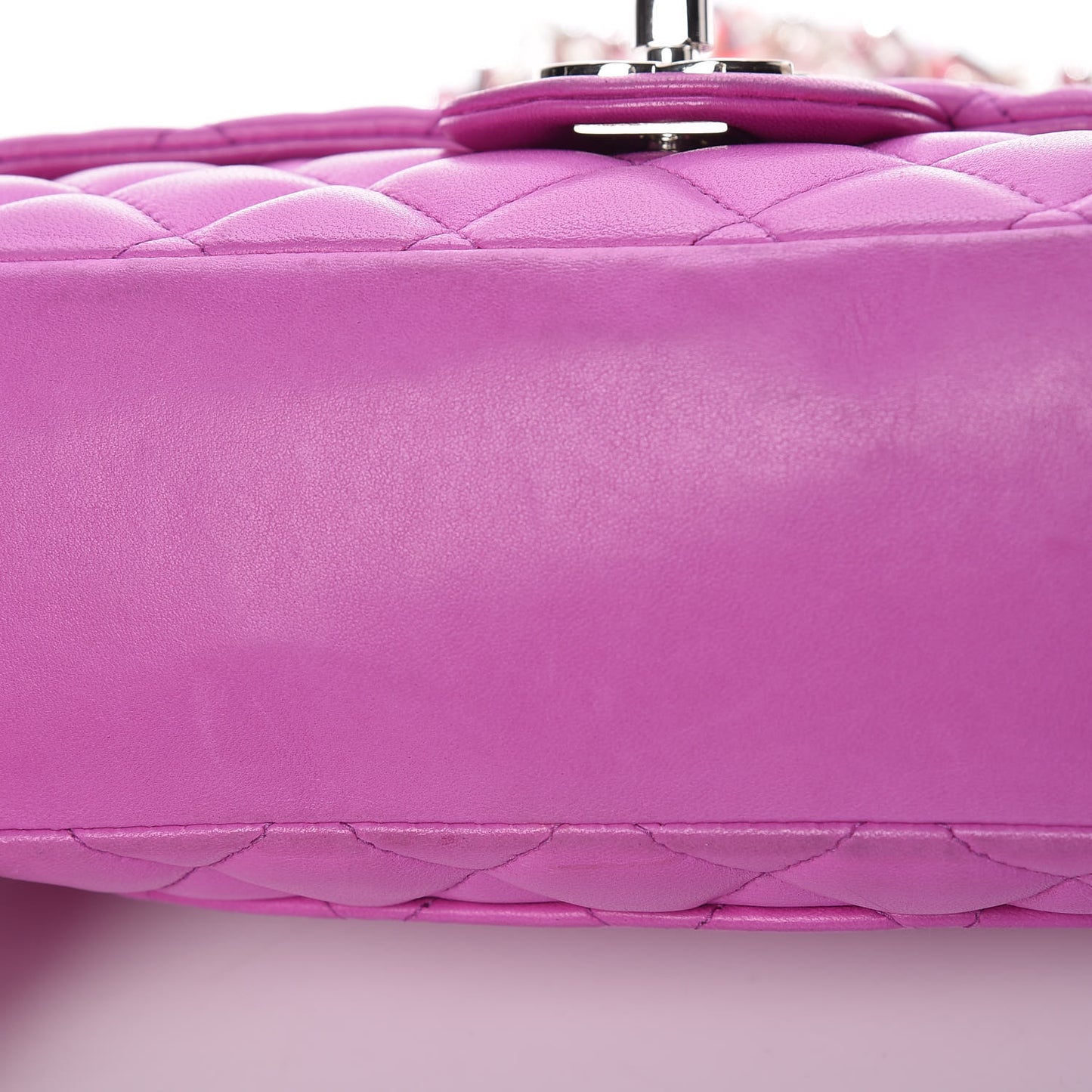 Lambskin Heart Valentine Medium Flap Fuchsia