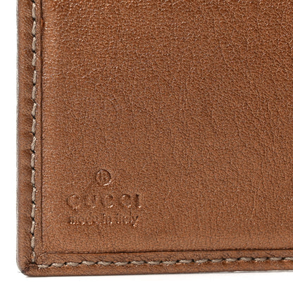Gucci Metallic Calfskin Monogram Lovely Heart French Flap Wallet Bronze 6 of 7