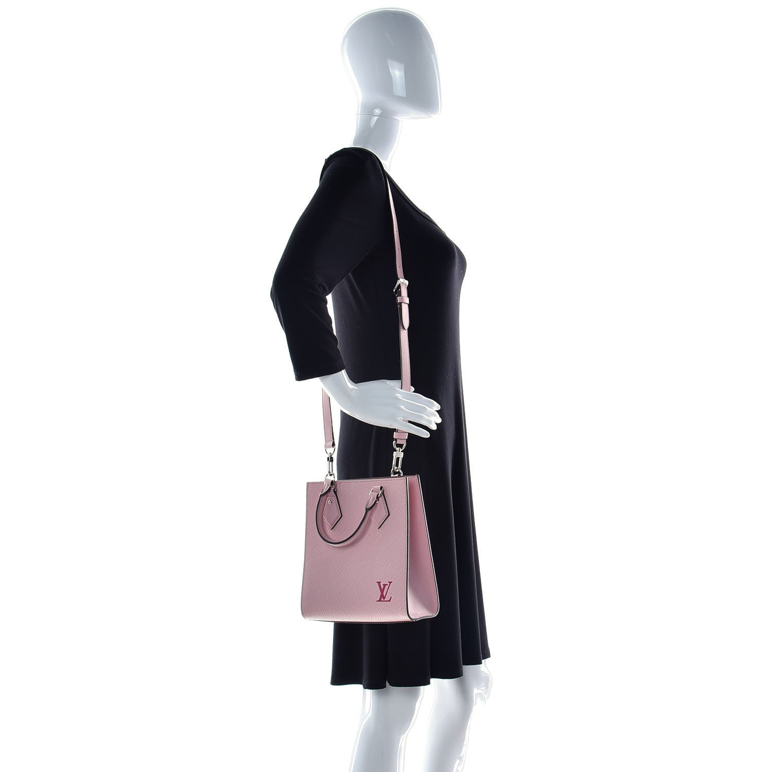 Louis Vuitton Epi Sac Plat BB Rose Ballerine 2 of 11