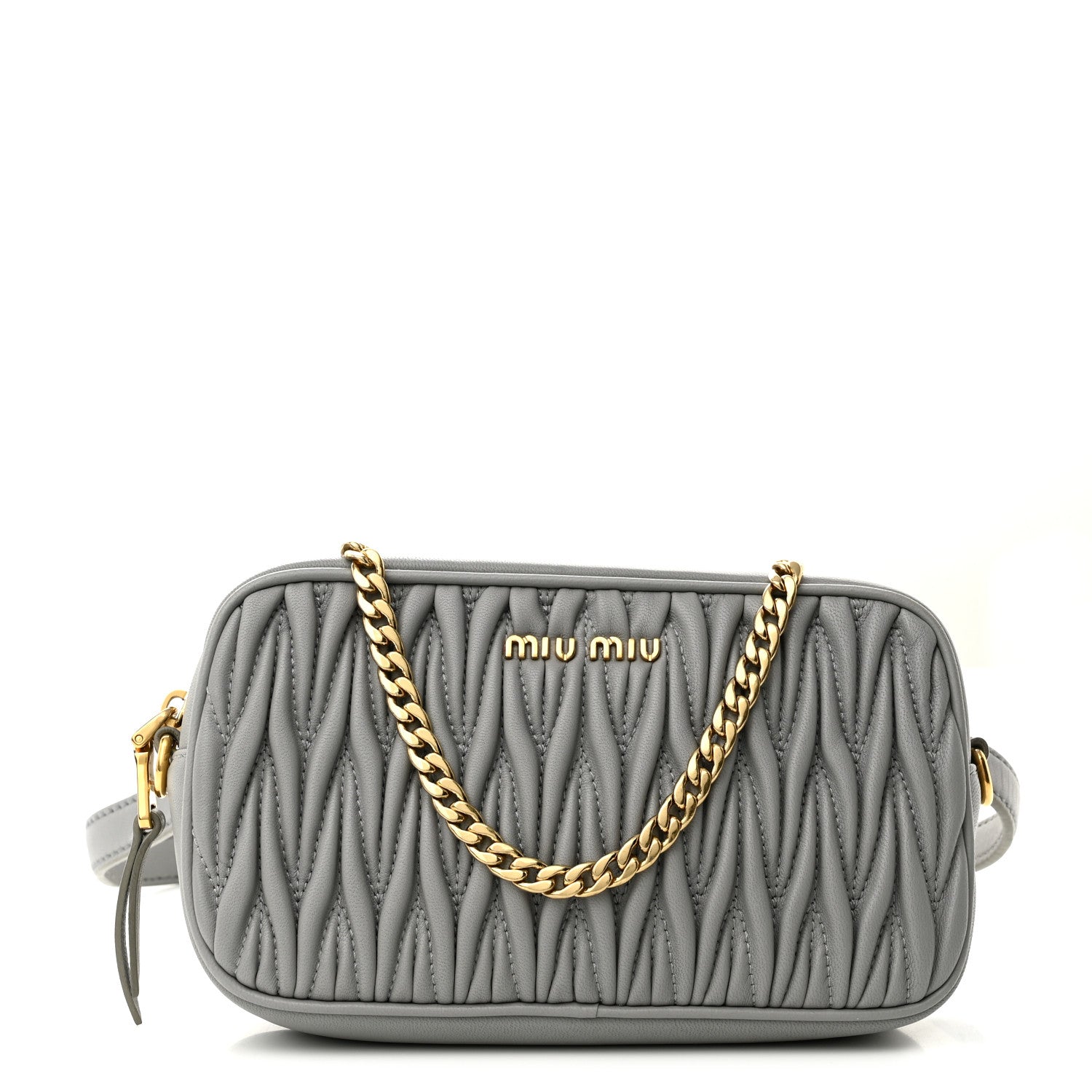 Miu Miu Nappa Matelasse Marsupio Belt Bag Nube 1 of 9