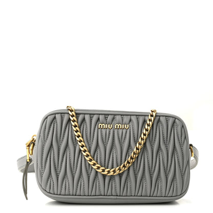 Miu Miu Nappa Matelasse Marsupio Belt Bag Nube 1 of 9