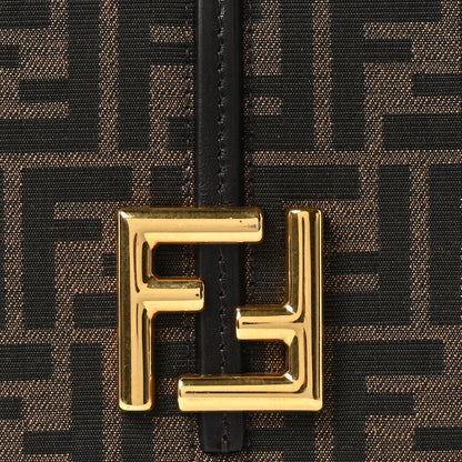 Fendi Fabric Jacquard Vitello Cher Cuoio FF 1974 Small Fendi C'mon Tobacco Moro Ebano 8 of 10