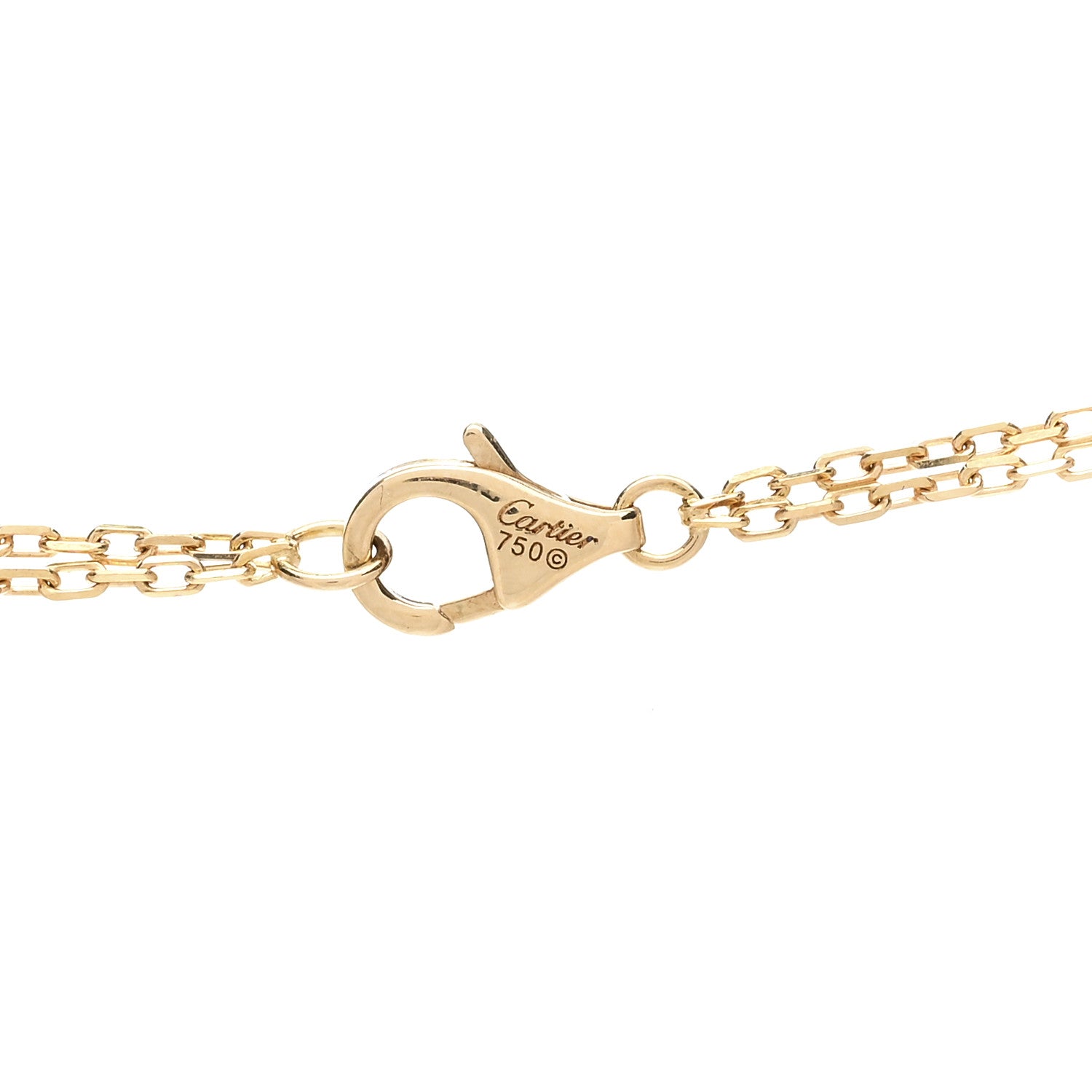 Cartier 18K Yellow Gold 2 Diamond LOVE Necklace 5 of 5