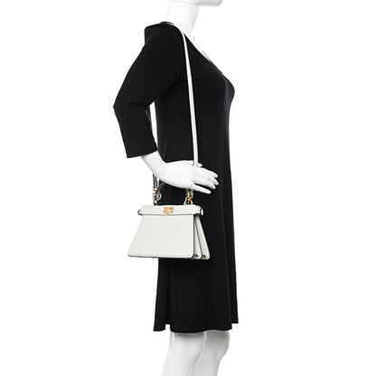 Fendi Shiny Nappa Petite Peekaboo I SEE U Satchel White 2 of 11