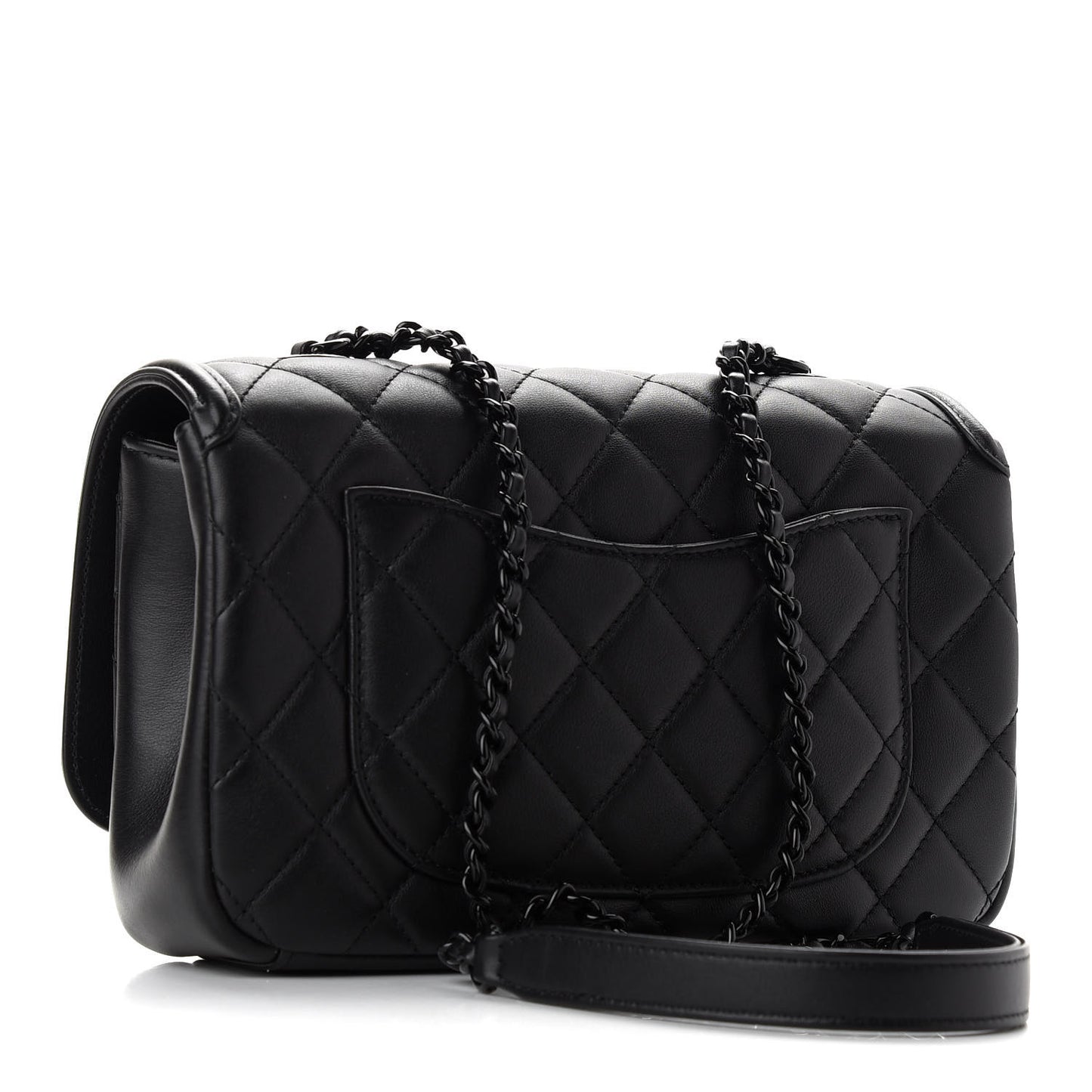 Lambskin Quilted Small CC Filigree Flap Black
