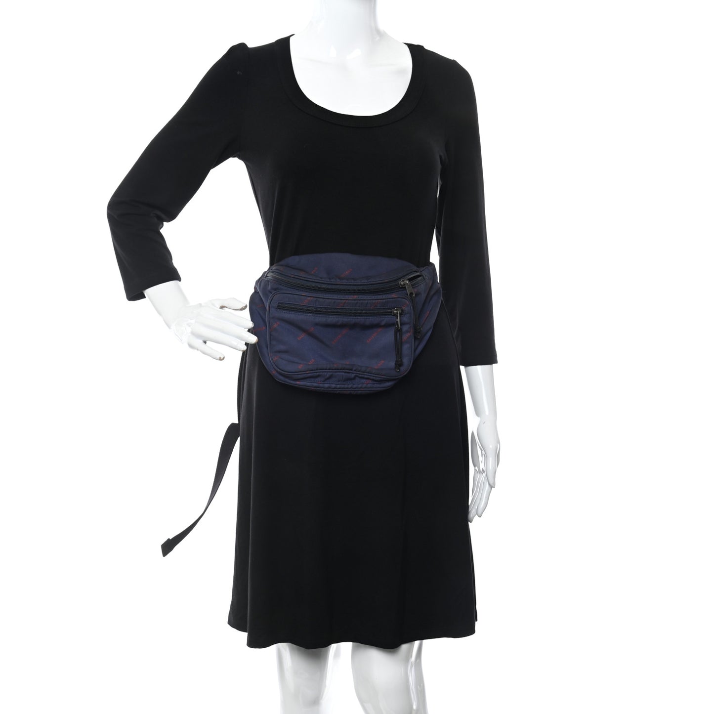 Twill Nylon Allover Logo Explorer Beltpack Bleu Canopee Rouge