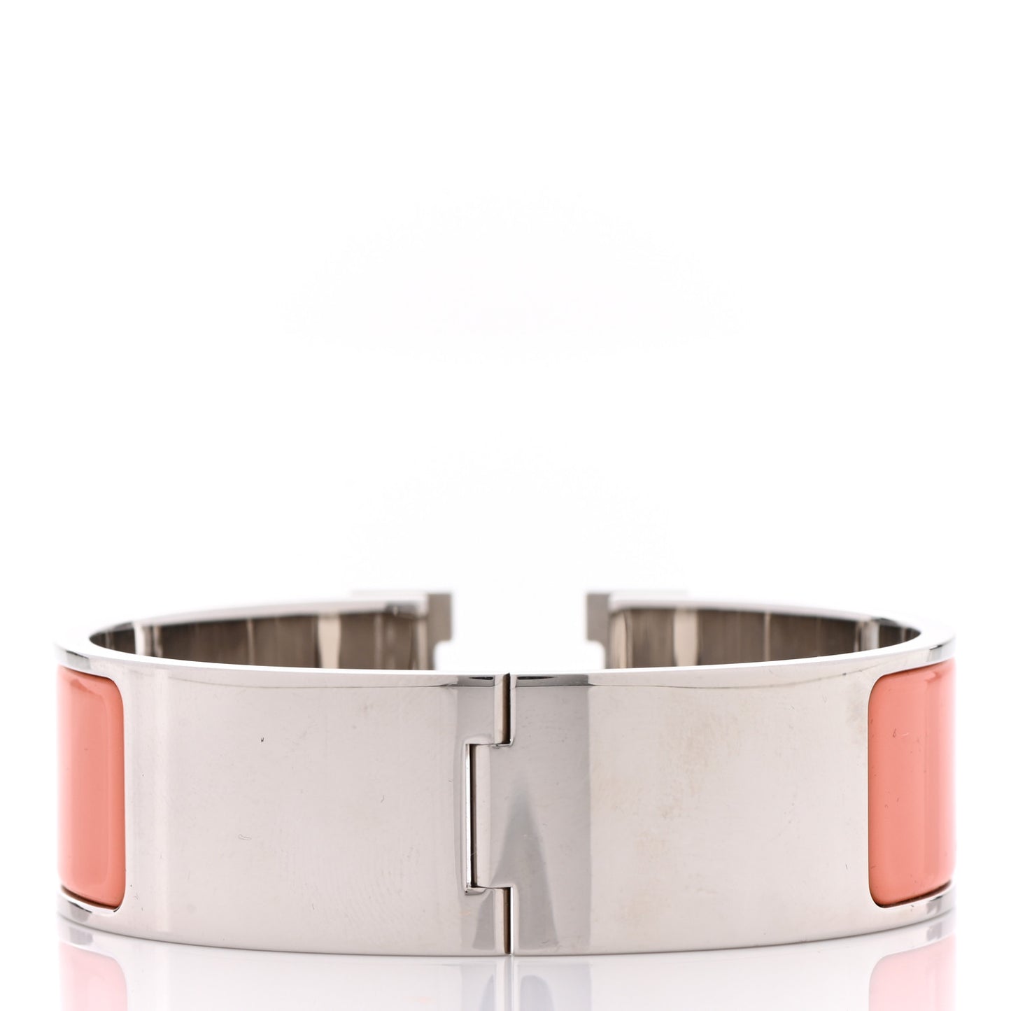 Enamel Wide Clic Clac H Bracelet GM Rose Saumon