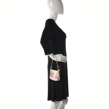 Louis Vuitton Damier Azur 2021 Christmas Animation Hollywood Mini Pochette Accessories Fuchsia 2 of 8