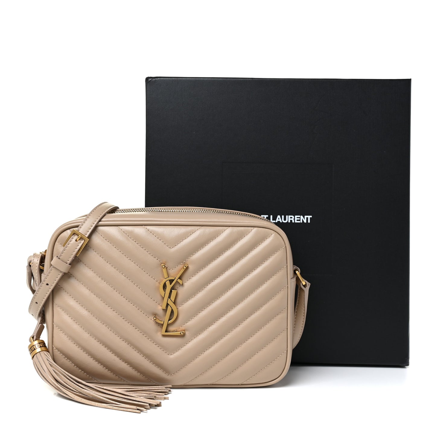 Calfskin Matelasse Monogram Lou Camera Bag Dark Beige